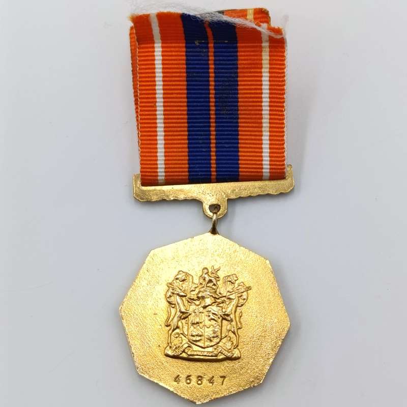 SADF Pro Patria medal #46847 issued to Cpl K.H Knorr - with box - swivel type