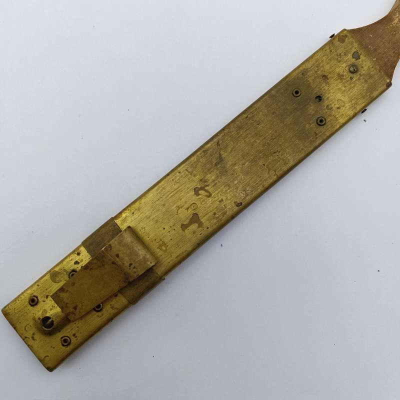 Vintage brass food grade thermometer with wooden handle