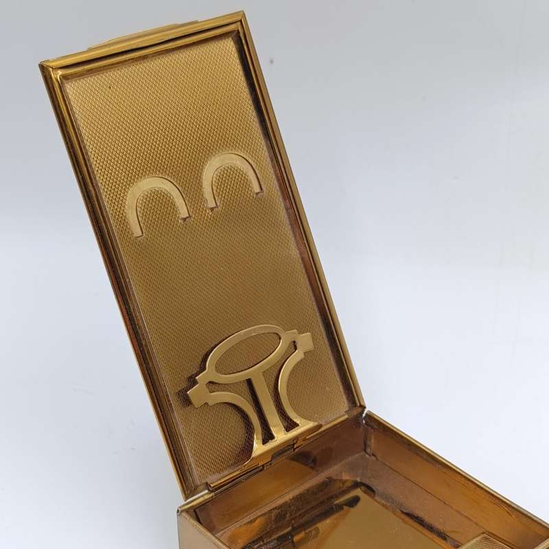 1930's LSM Parklane all-in-one vanity compact - gold colour - very unique