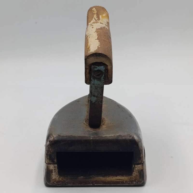Vintage gas heated sad iron with heating stand