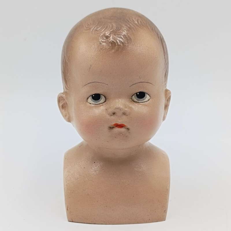 Antique Composition doll head - made in USA