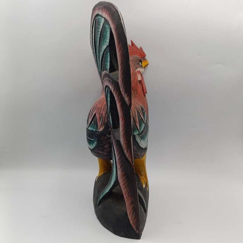 Beautiful wooden carved rooster
