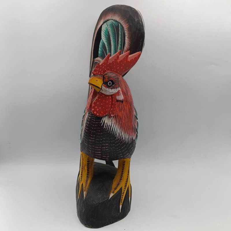 Beautiful wooden carved rooster