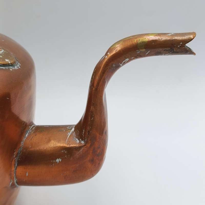 Large antique copper kettle