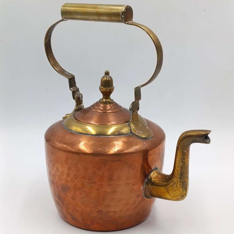 Antique Copper and brass kettle