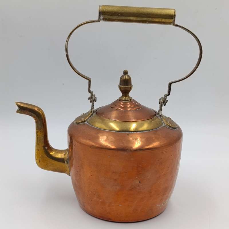 Antique Copper and brass kettle