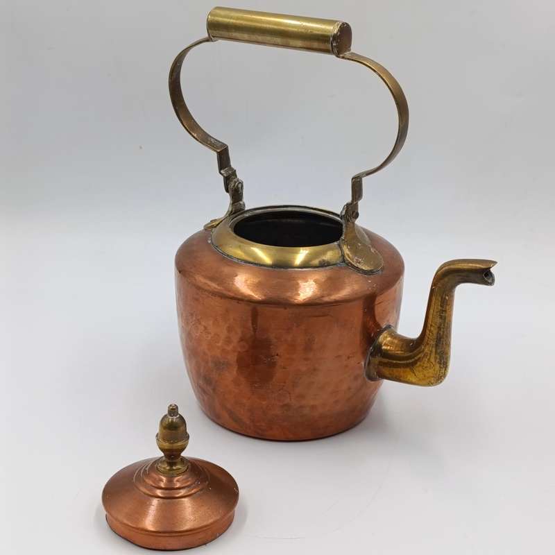 Antique Copper and brass kettle