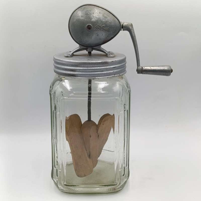 Antique Blow glass butter churn