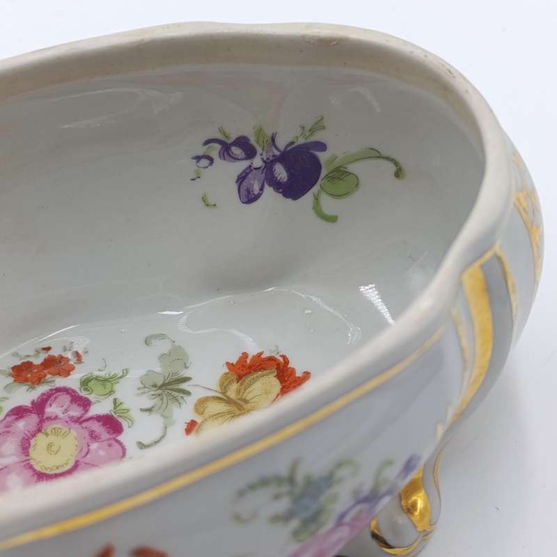 Antique German Ritzenhoff and Becker porcelain trinket bowl with figurines