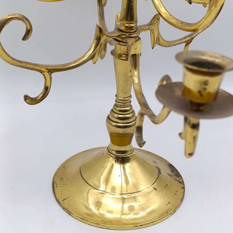 Vintage brass 17 arm candelabra - Height 46cm
