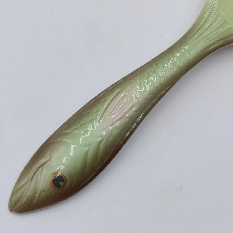 Vintage Shorter and Son porcelain fish plate with spoon