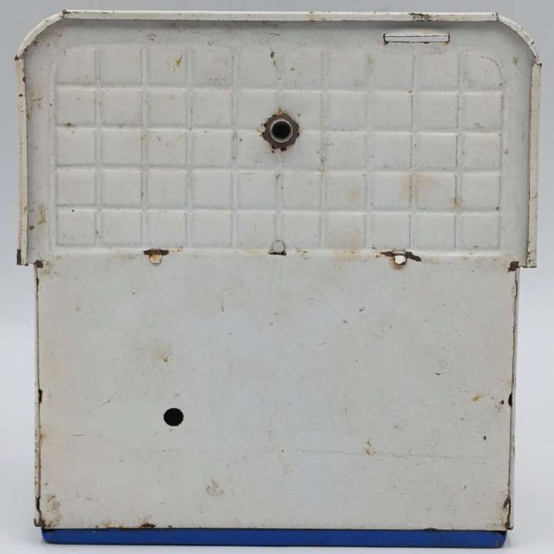 Vintage tinplate doll house kitchen sink with cupboard