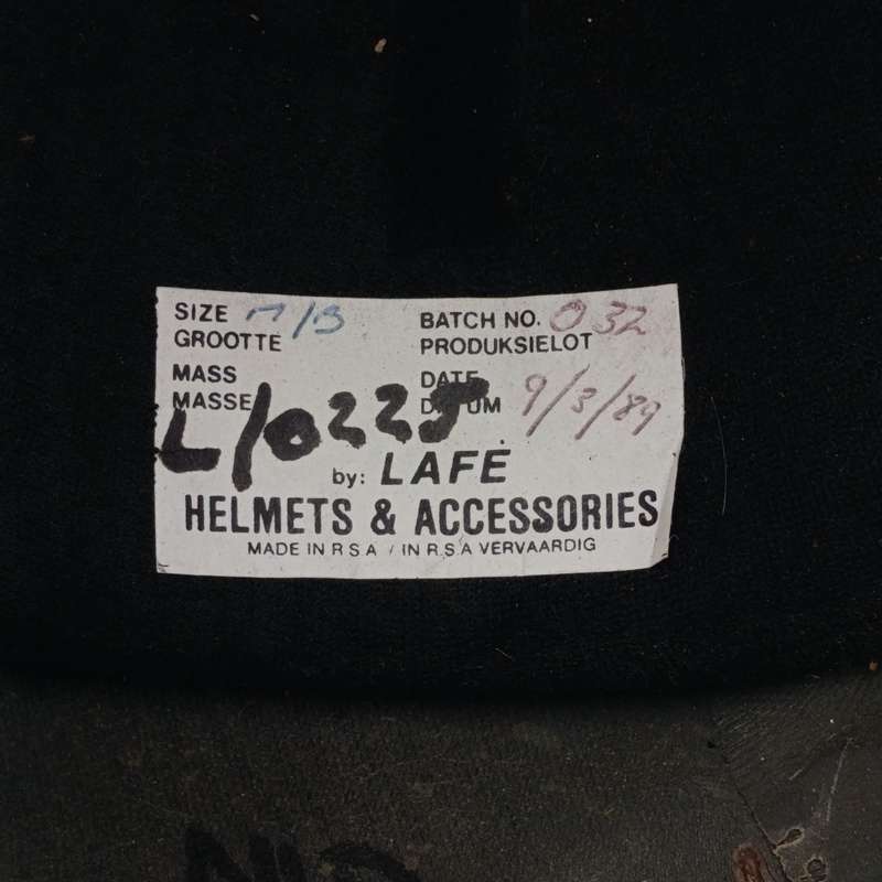 Vintage SA Air Force helicopter pilot helmet shell