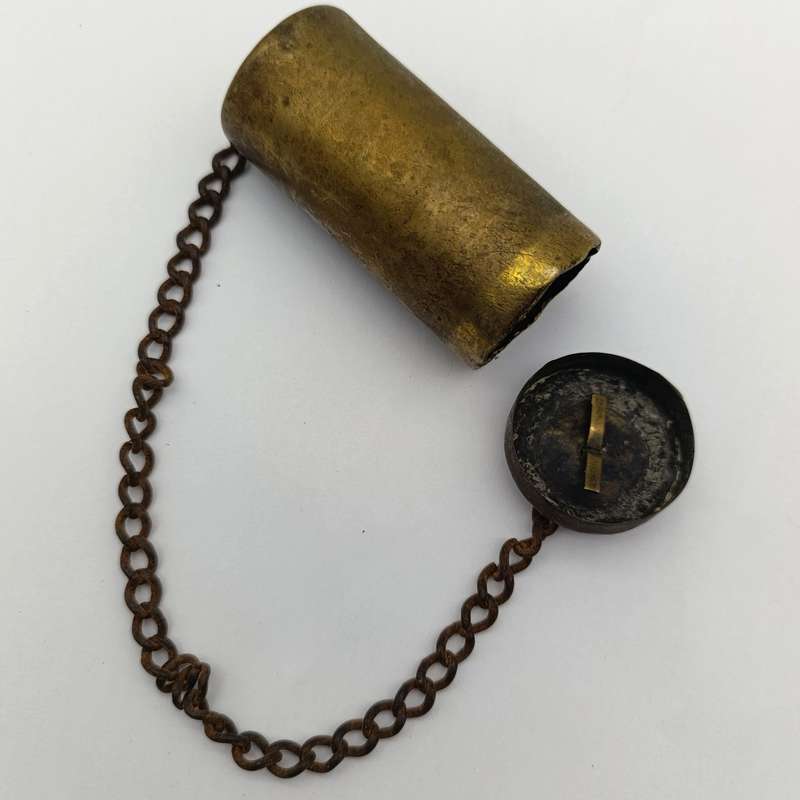 Antique brass tinder box (Tonteldoos)