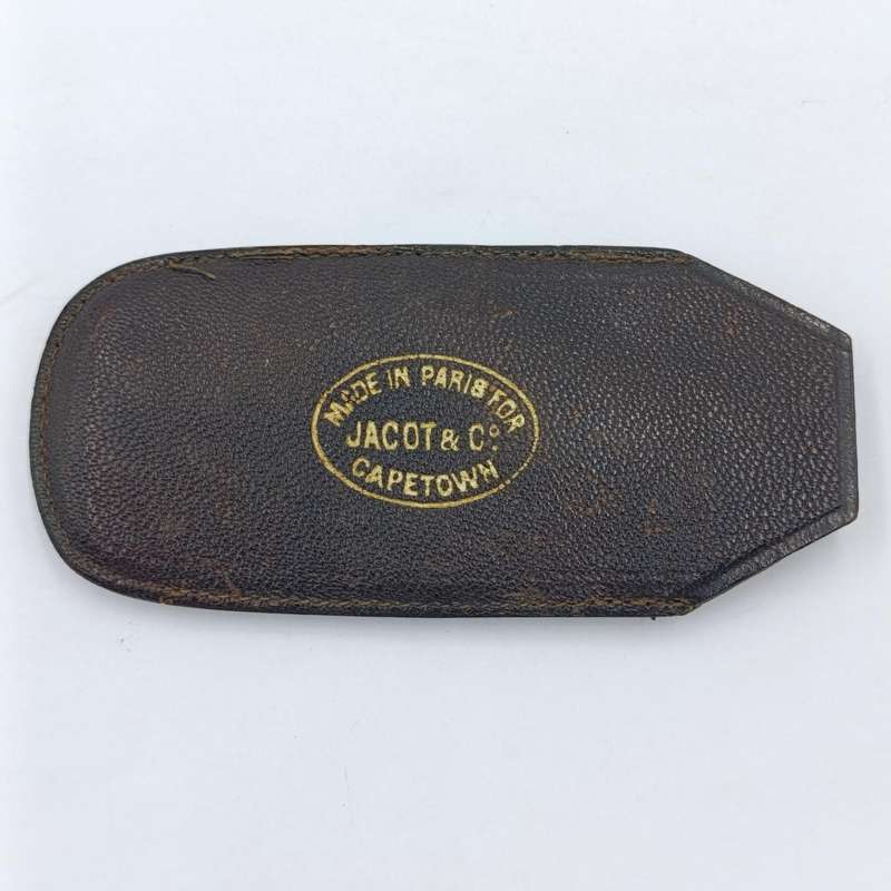 Antique goldplated lorgnette folding glasses in pouch