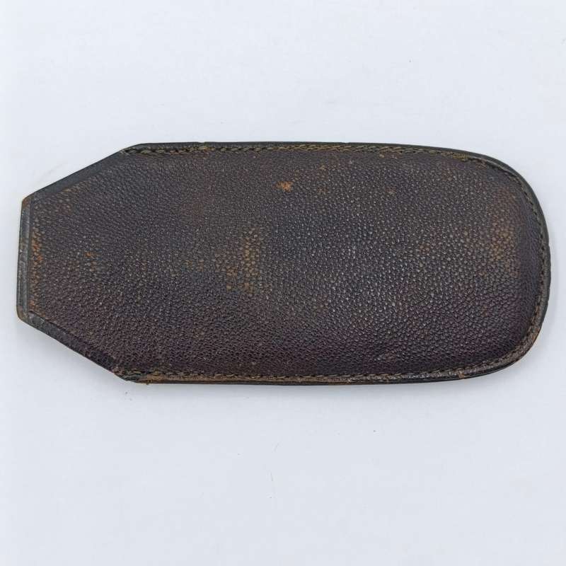 Antique goldplated lorgnette folding glasses in pouch