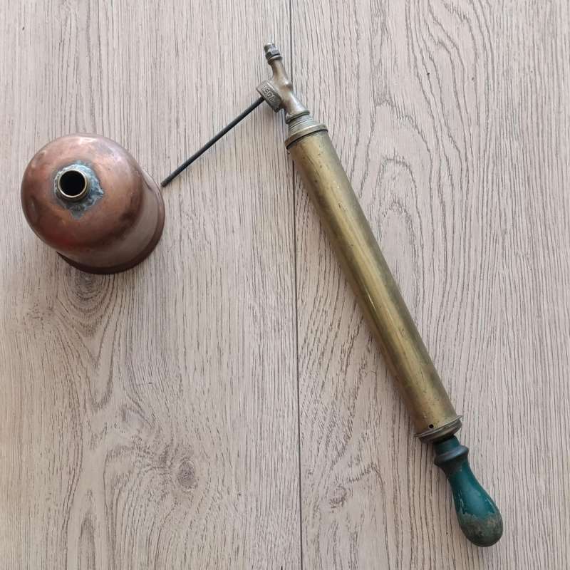 Vintage Rega copper and brass poisen spray pump