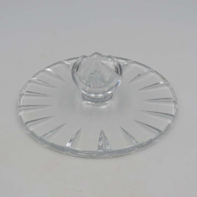 Beautiful vintage cut crystal cookie jar with lid