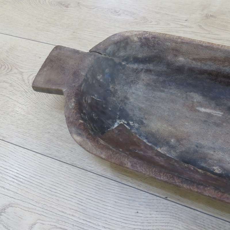 Antique Voortrekker wooden `botterbak: - Beautiful piece - 75cm x 25cm x 12cm