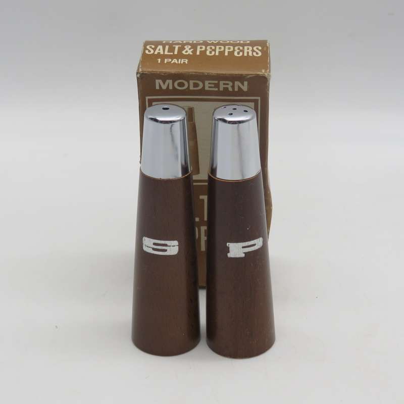 Vintage salt and pepper shakers- in original box