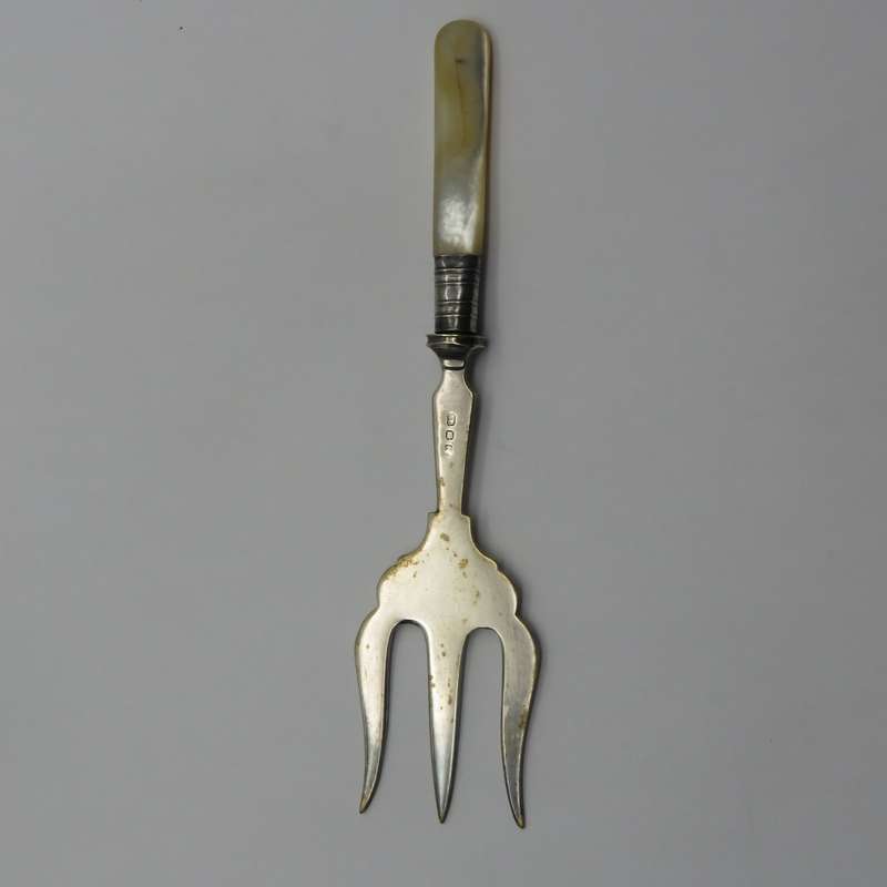Vintage Silver-plated Cold meats serving fork - In original box