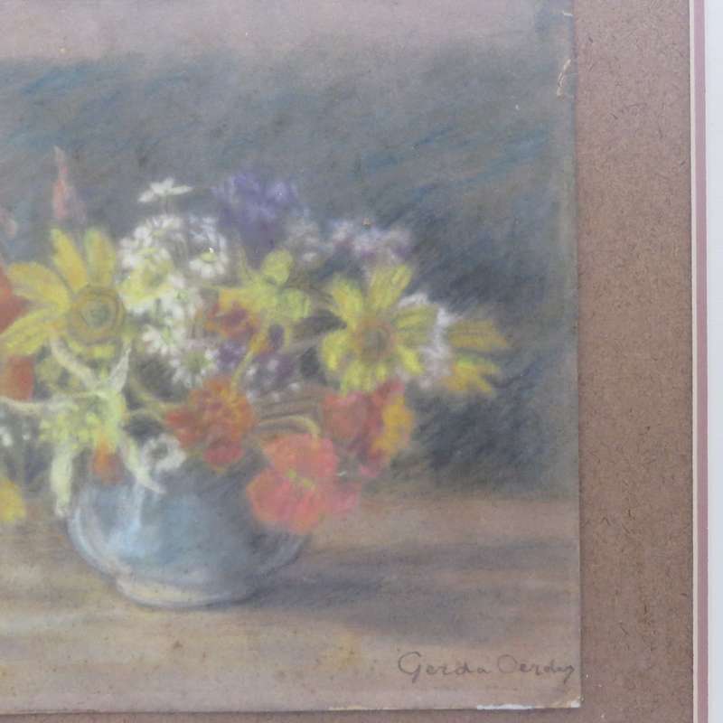 Gerda Oerder still life pastel - wife of Frans Oerder