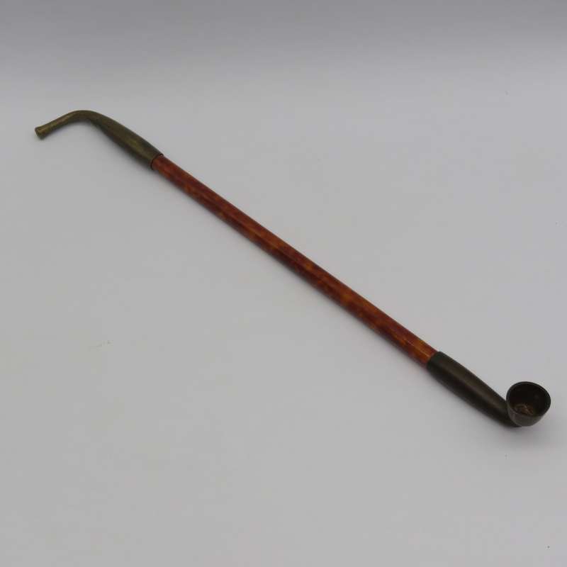 Vintage bamboo and brass opium pipe