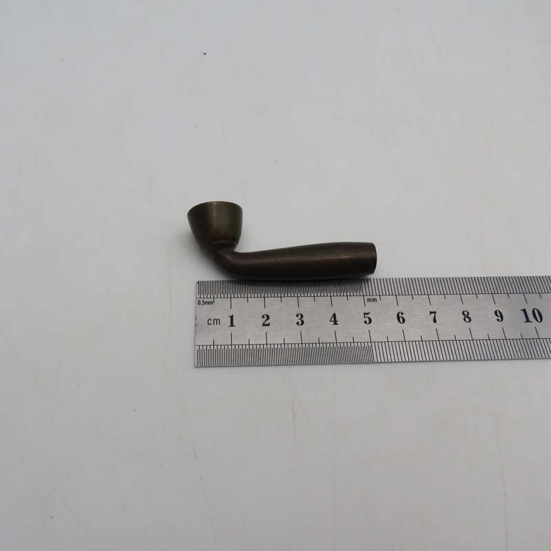 Vintage bamboo and brass opium pipe