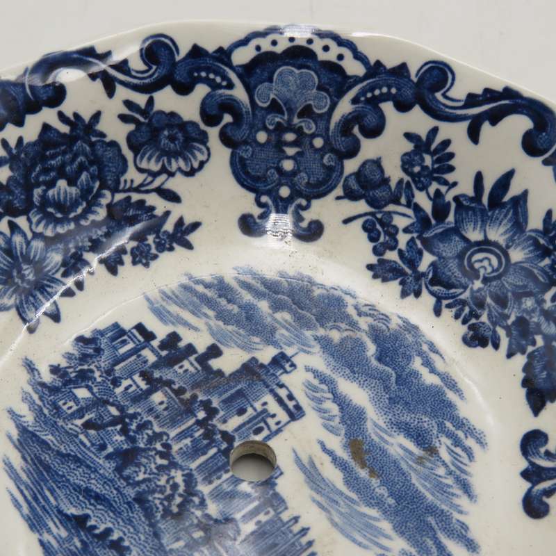 Royal Homes of Britain porcelain sweets dish with handle by Enoch Wedgwood (Tunstall)