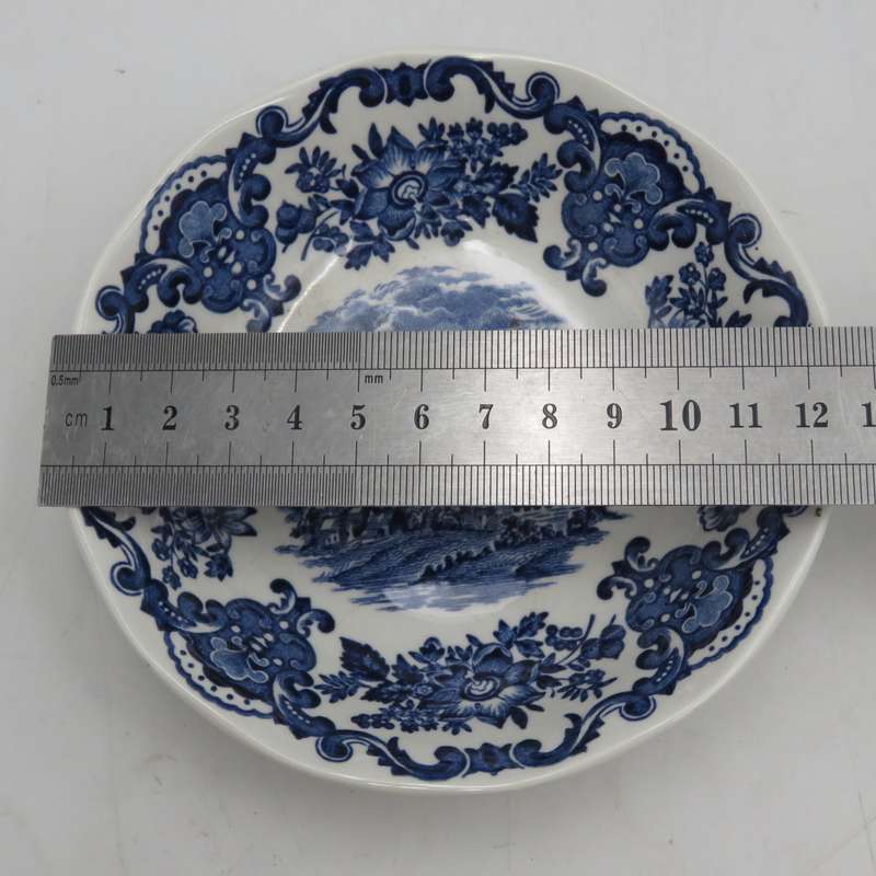 Royal Homes of Britain porcelain sweets dish with handle by Enoch Wedgwood (Tunstall)