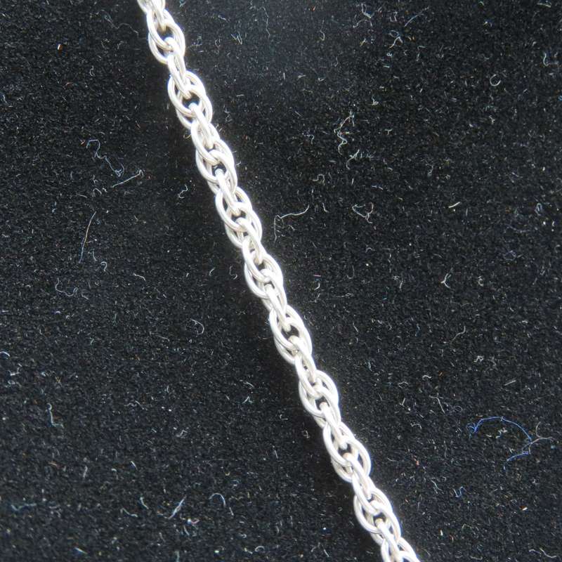 Vintage sterling silver rope chain necklace - weighs 9,2g