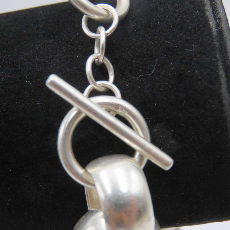 Chunky Belcher chain sterling silver bracelet - weighs 42,6 grams