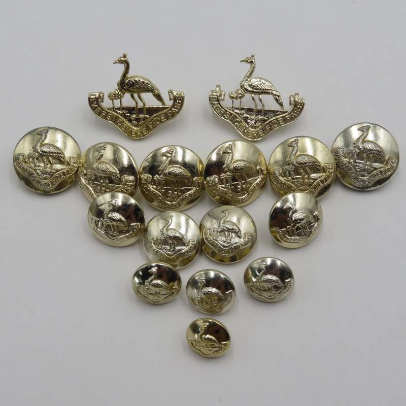 Lot of Northern Rhodesia regiment badges and buttons