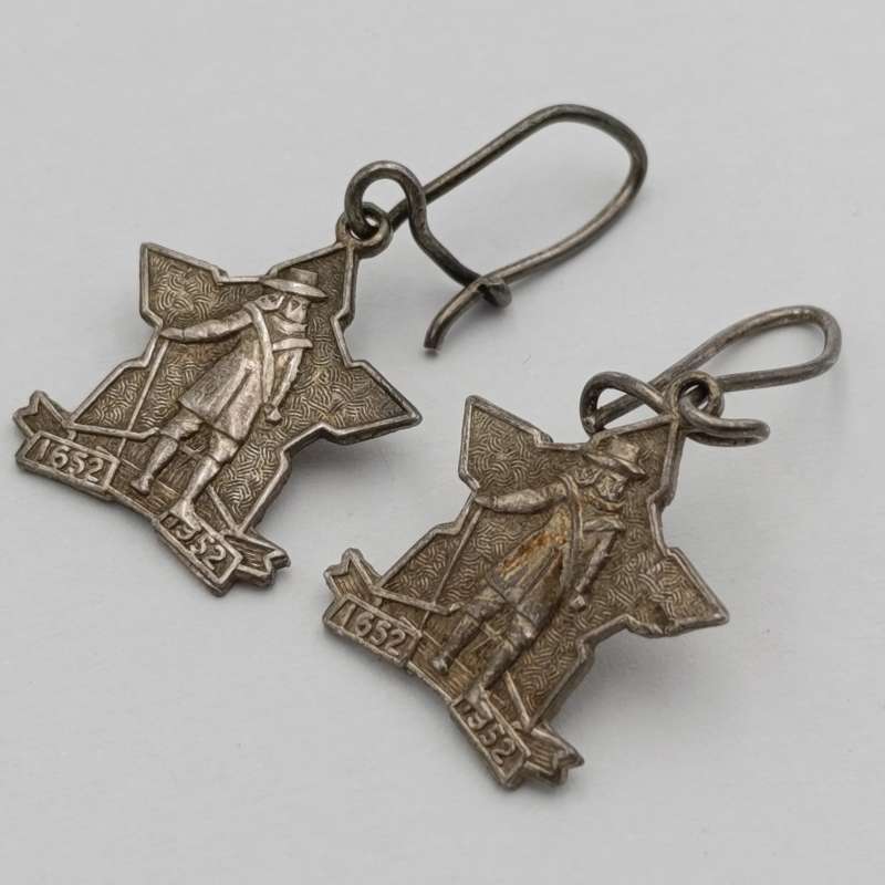 Pair of Van Riebeeck festival Sterling silver earrings