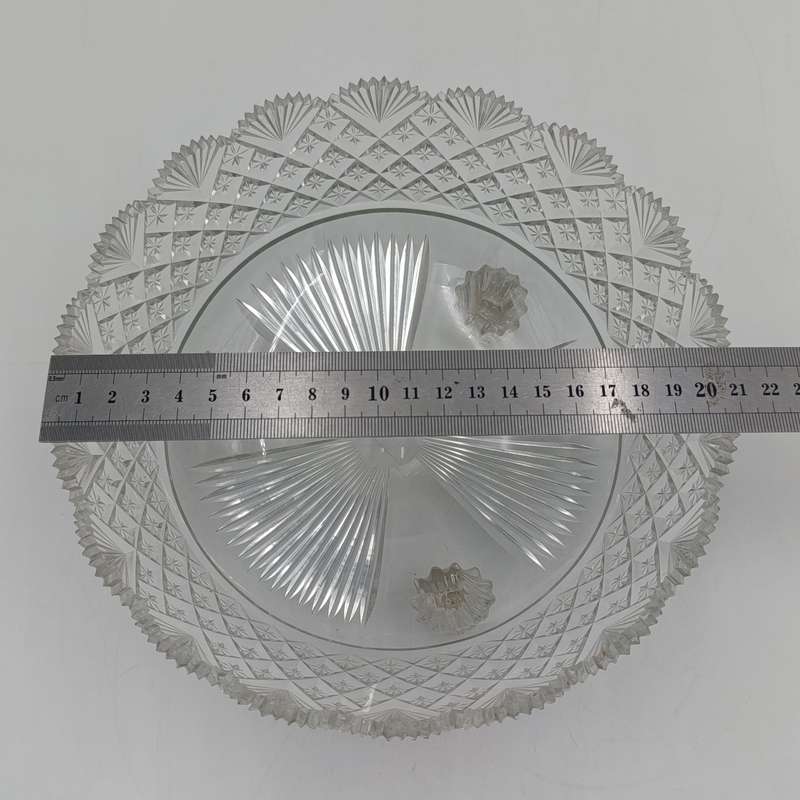 Vintage Crystal glass fruit bowl - small chips