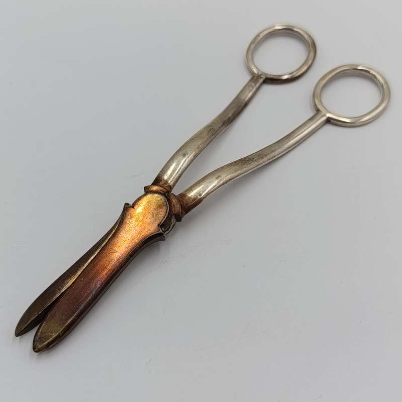 Antique silver plated grape shears