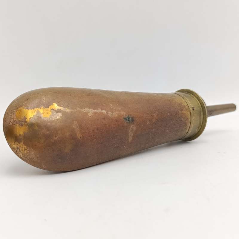 Antique G & J.W Hawksley Sheffield gun powder flask - circa 19th century