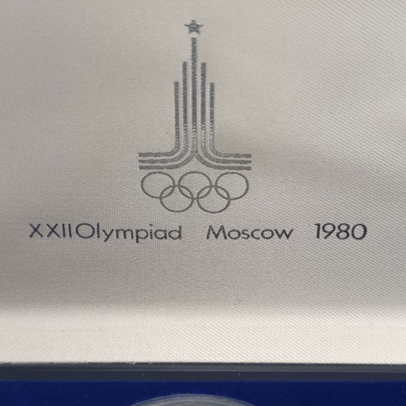 1980 Moscow olympics set of 5 silver coins in box