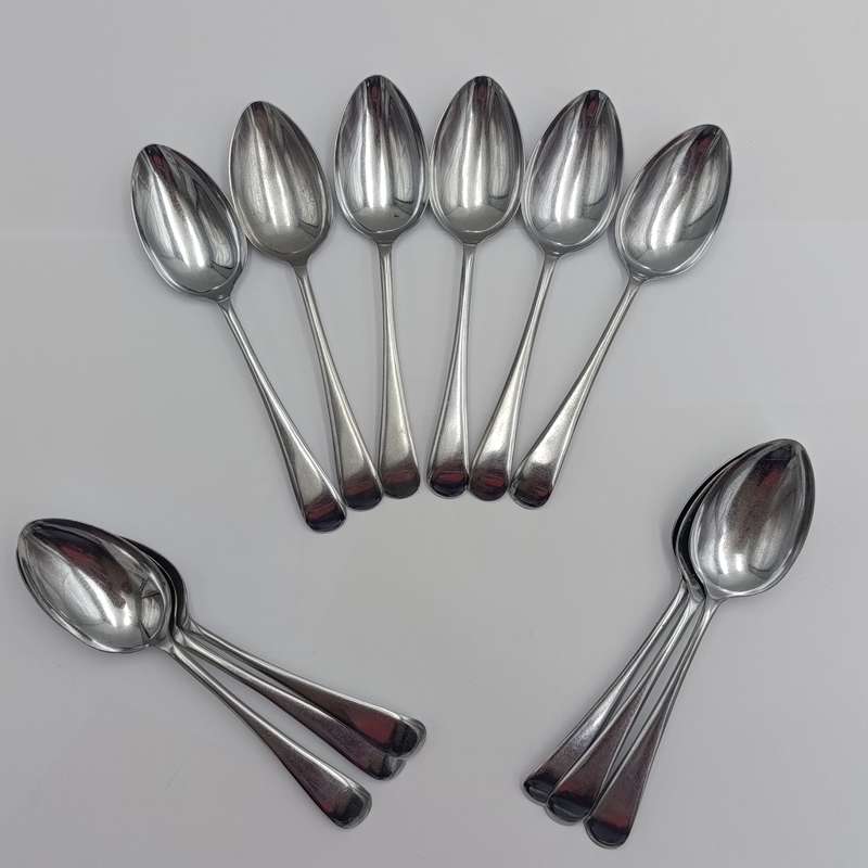 Lot of 12 vintage Chromoid Nickle silver table spoons