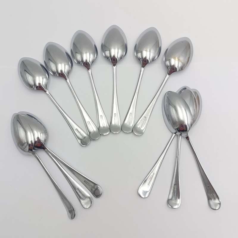 Lot of 12 vintage Chromoid Nickle silver table spoons