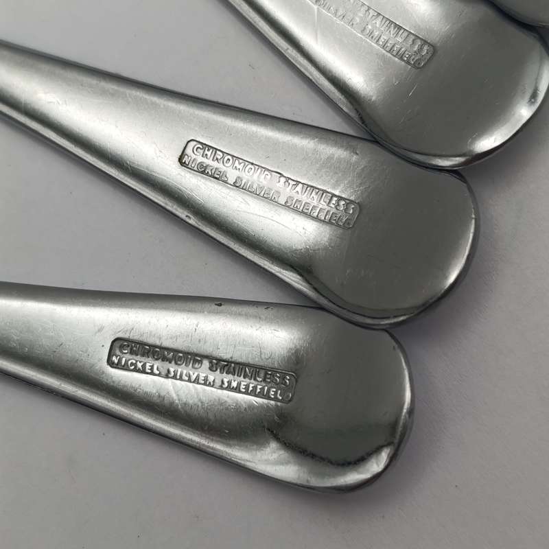 Lot of 12 vintage Chromoid Nickle silver table spoons