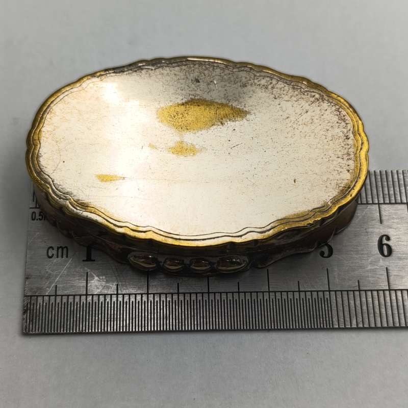 Antique Silverplated brass trinket holder