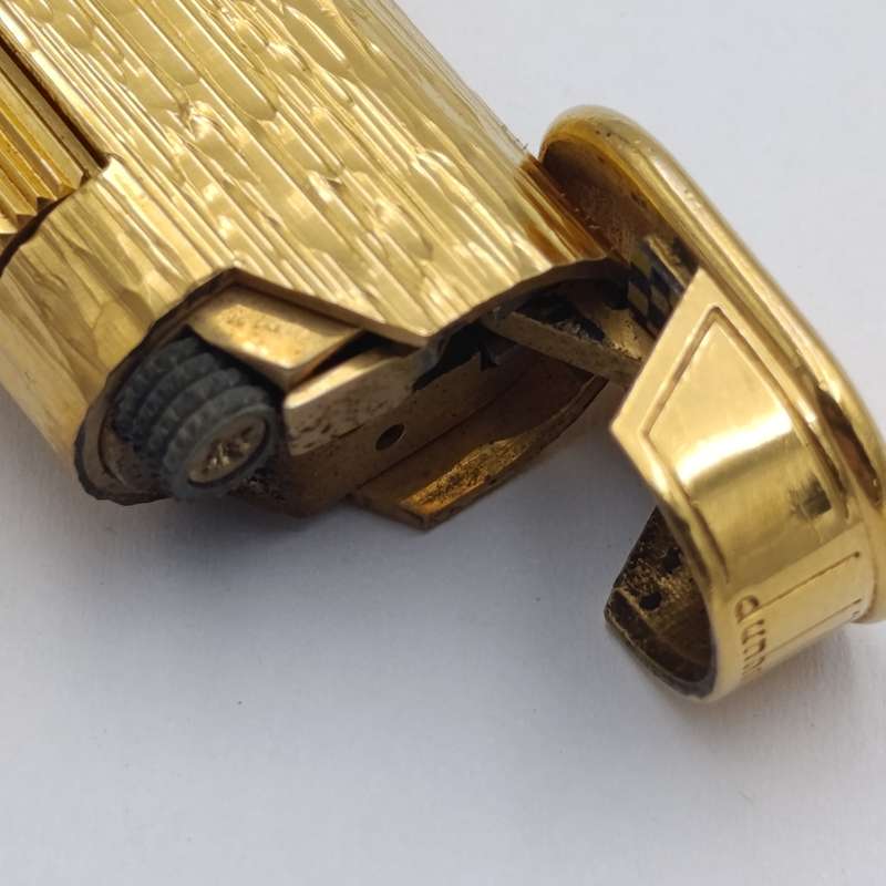 Vintage Dumhill gold plated dress lighter - needs valve