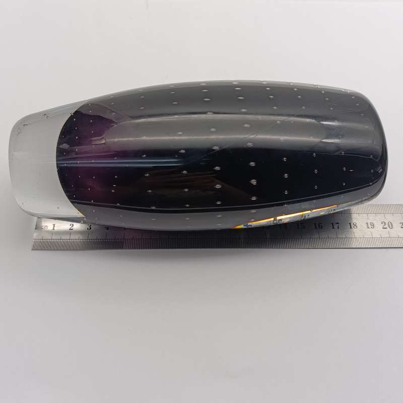 Vintage deep-purple Murano glass flower vase - chips on side