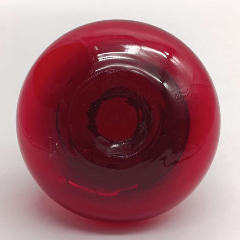 Vintage Ruby Red Bottle with clear glass lid