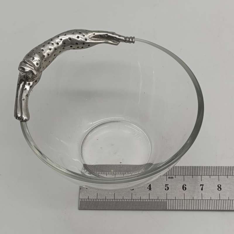 Diana Carmichael leopard-design glass bowl