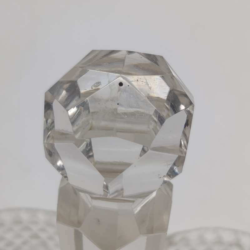 Antique crystal stick bon-bon dish - very small chips  on - sharp edges