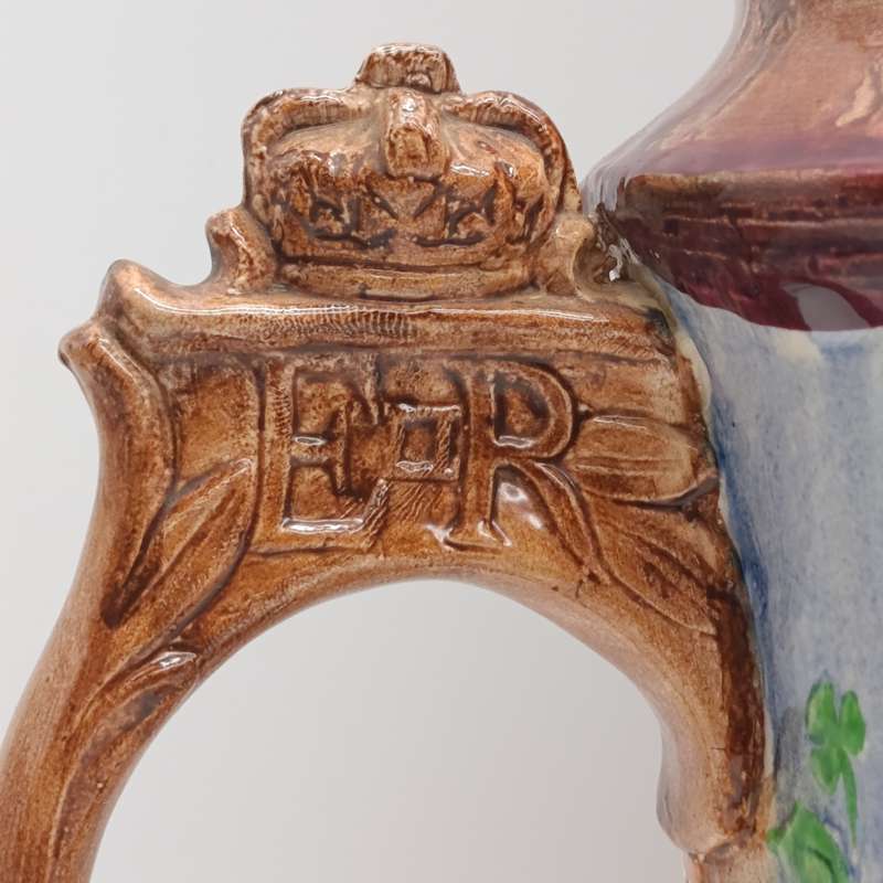 Burleighware porcelain jug commemorating the coronation of Queen Elizabeth II 1953