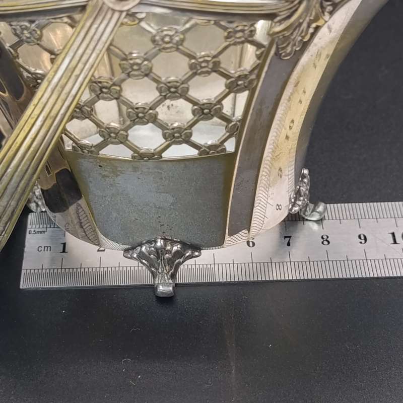 Silver plated WMF-hallmarked vintage sweets basket
