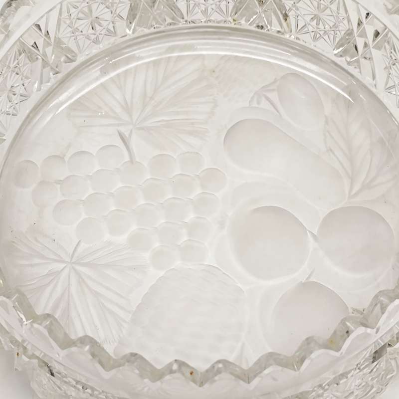 Antique American cut-crystal fruit Bowl-minimal damage